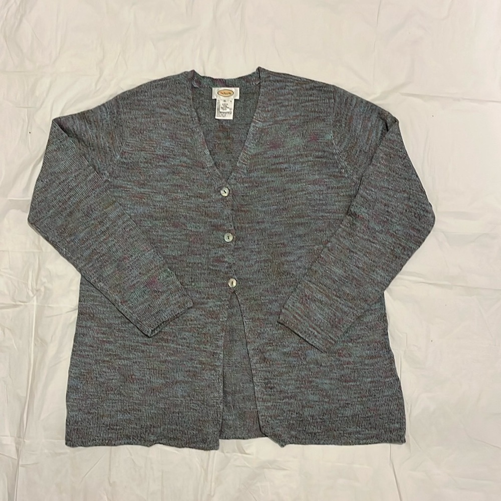 Charming Talbots  long cardigan V-neck sweater .